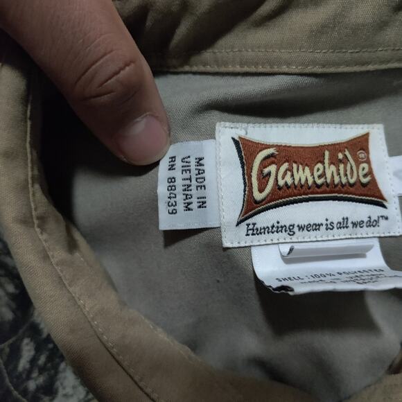 Gamehide Legendary Shooting Shirt Mens L Brown Camo Hunting Button Up - Picture 5 of 10